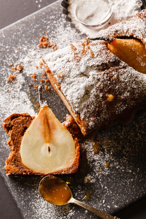 winter pear cakeの写真素材