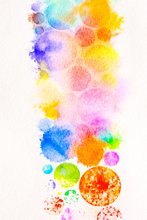 watercolor circle splashesの写真素材