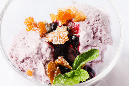 berry ice creamの写真素材