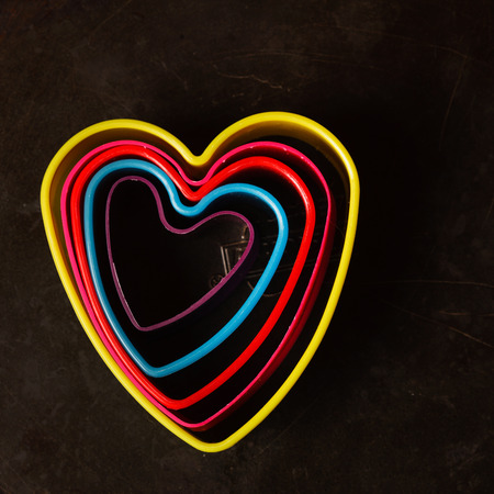 color heart cuttersの写真素材