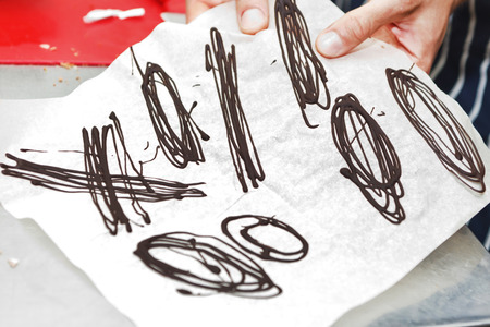 chocolate decorationの写真素材