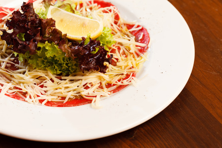 carpaccio with cheeseの写真素材