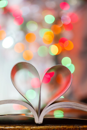heart from book pagesの写真素材