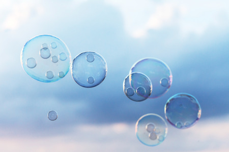 soap bubble outdoorの写真素材