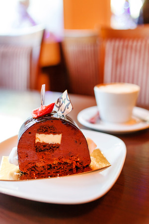 cake with coffeeの写真素材
