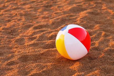 ball on the beachの写真素材