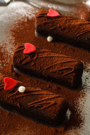 chocolate pastriesの写真素材