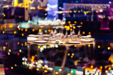 View from a restaurant on cityの写真素材