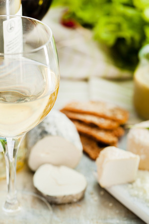 Assorted Cheese Plate with vegetablesの写真素材