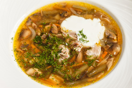 mushroom soupの写真素材