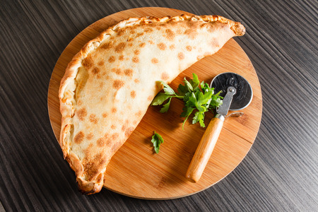 calzone pizzaの写真素材