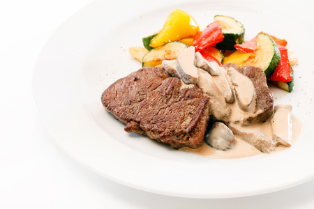 steak with vegetablesの写真素材