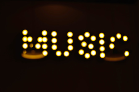 Music neon signの写真素材
