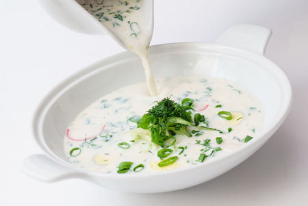 cold summer soupの写真素材