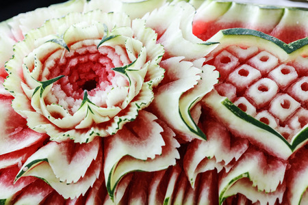 carved watermelonの写真素材
