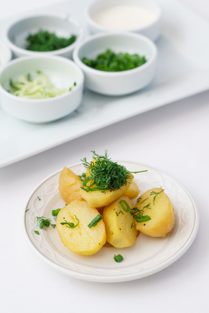 roasted potatoesの写真素材