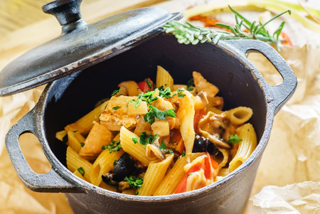 seafood pastaの写真素材