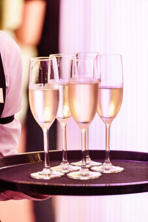 champagne glassesの写真素材