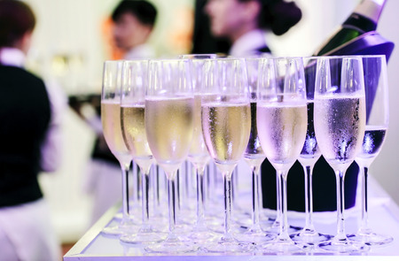 champagne glassesの写真素材