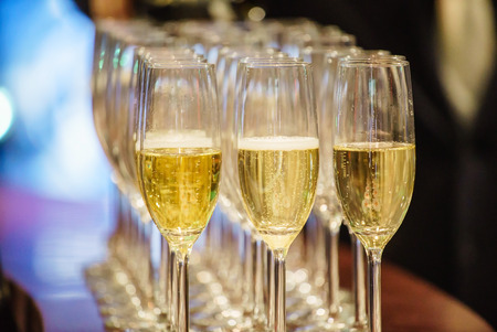 champagne glassesの写真素材