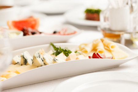 table with foodの写真素材