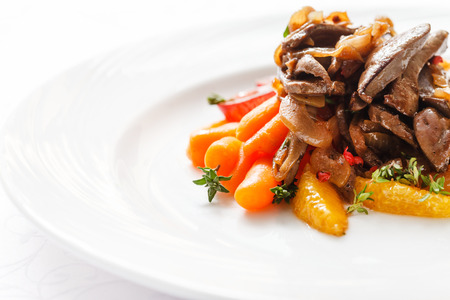 meat with vegetablesの写真素材