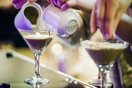 barista making coffee