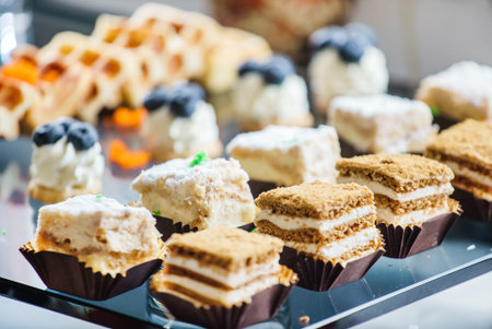 pastries on the brunch tableの写真素材