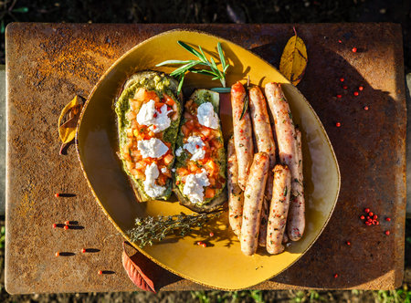 grilled sausages