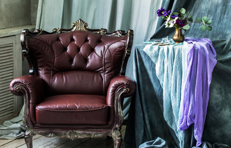 leather chairの写真素材