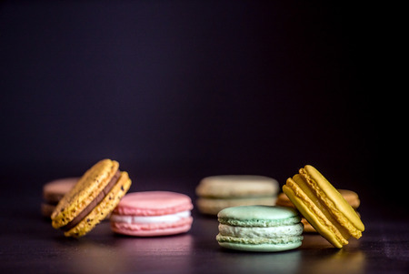 colorful macaroonsの写真素材