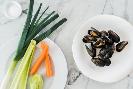 fresh ingredients for dish