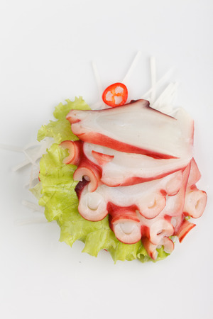 Octopus on the plateの写真素材