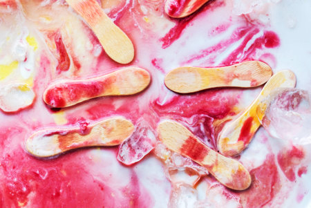 melted ice creamの写真素材