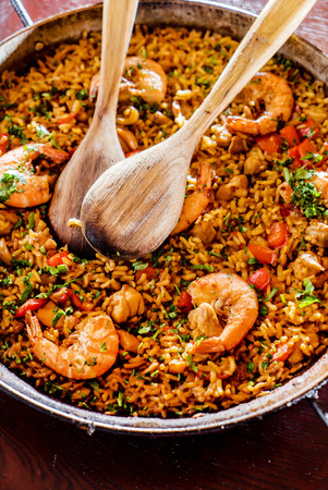 seafood paellaの写真素材