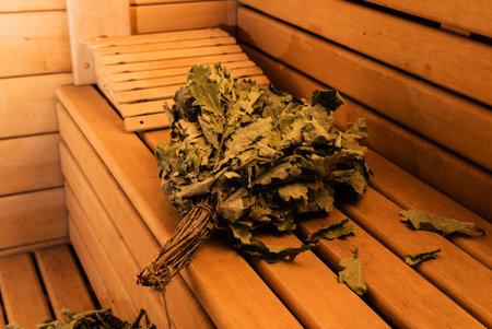 wooden sauna interior