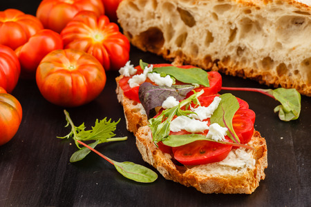 Bruschetta with tomatoの写真素材