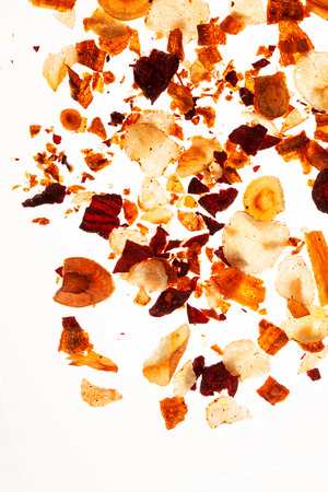vegetable chipsの写真素材