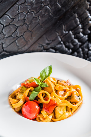 pasta with vegetablesの写真素材