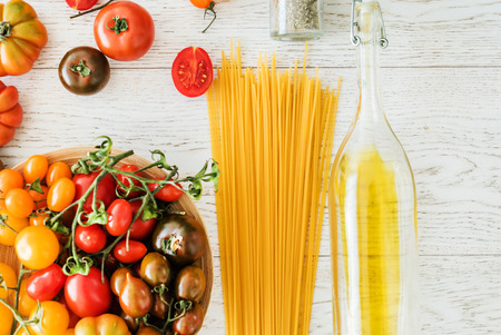 pasta with tomatoesの写真素材