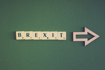 Brexit Text on Green backgroundの写真素材