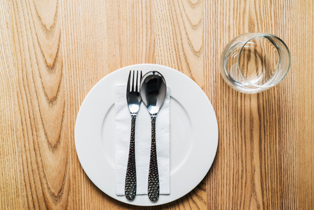 table in the restaurantの写真素材