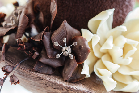 chocolate flowersの写真素材