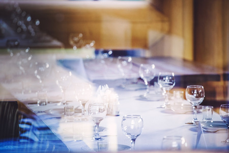 restaurant tableの写真素材