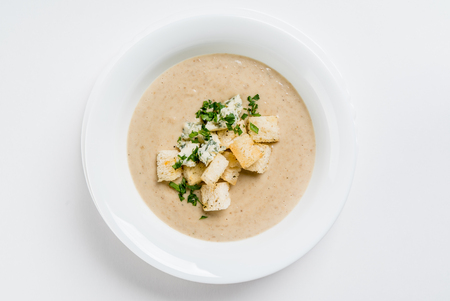 mushroom cream soupの写真素材