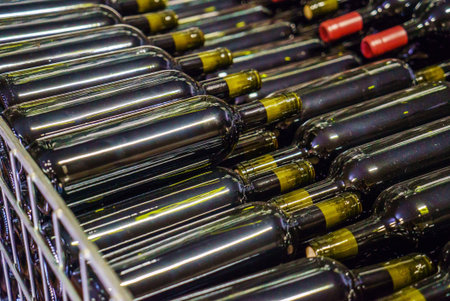 wine bottlesの写真素材