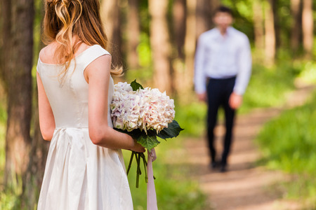 wedding in the forestの写真素材