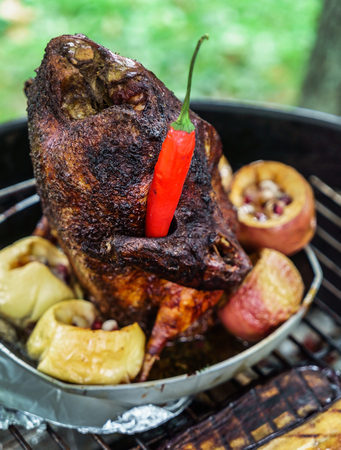 grilled duckの写真素材