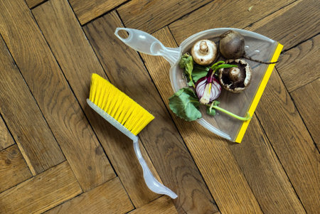 food on the scoopの写真素材