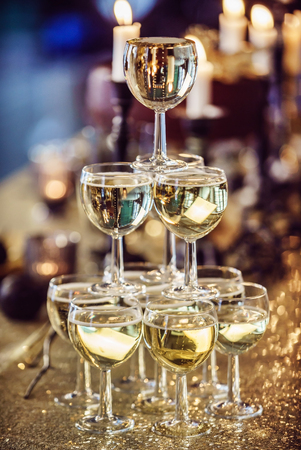 champagne glassesの写真素材